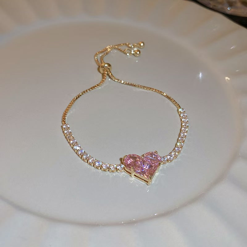 Vintage Golden Coquette Heart Bracelet