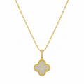 Zircon Clover Pendant Necklace