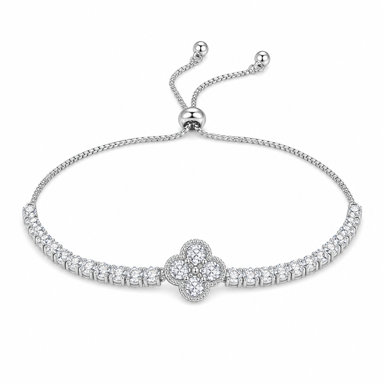 White background first image - Lucky Crystal Clover Slider