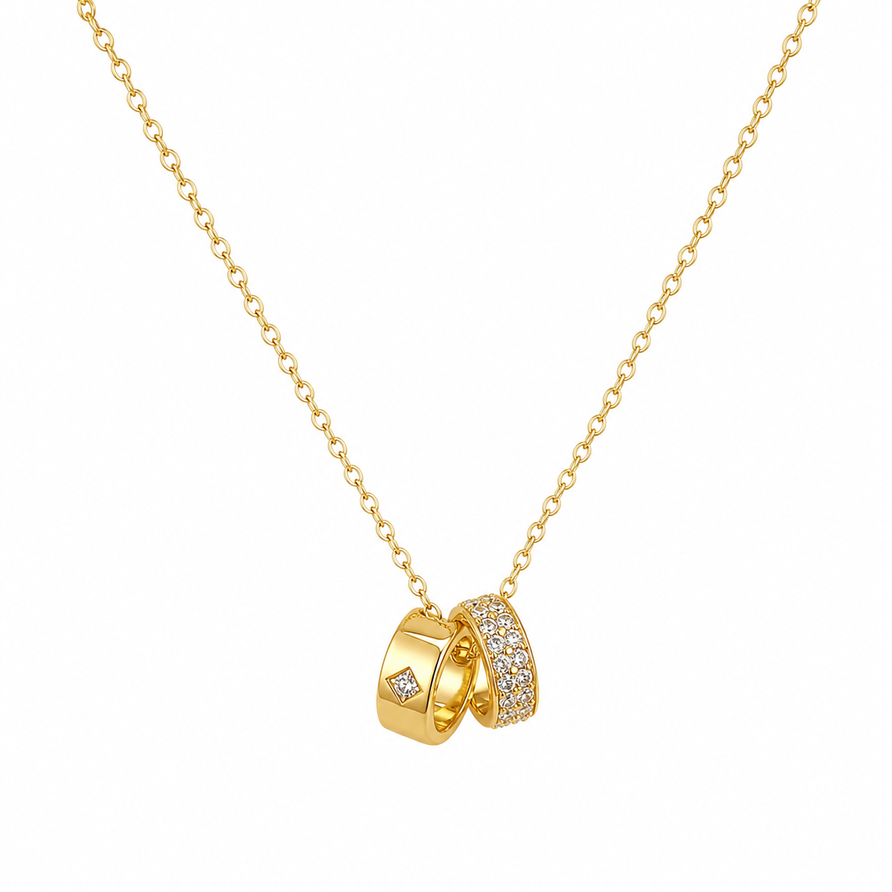 Circle Link Zircon Necklace