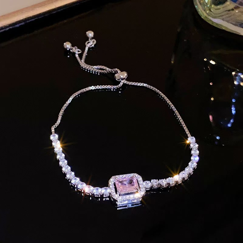 Vintage Halo Gem Slider Bracelet