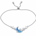 White background first image - Celestial Azure Moon Bracelet