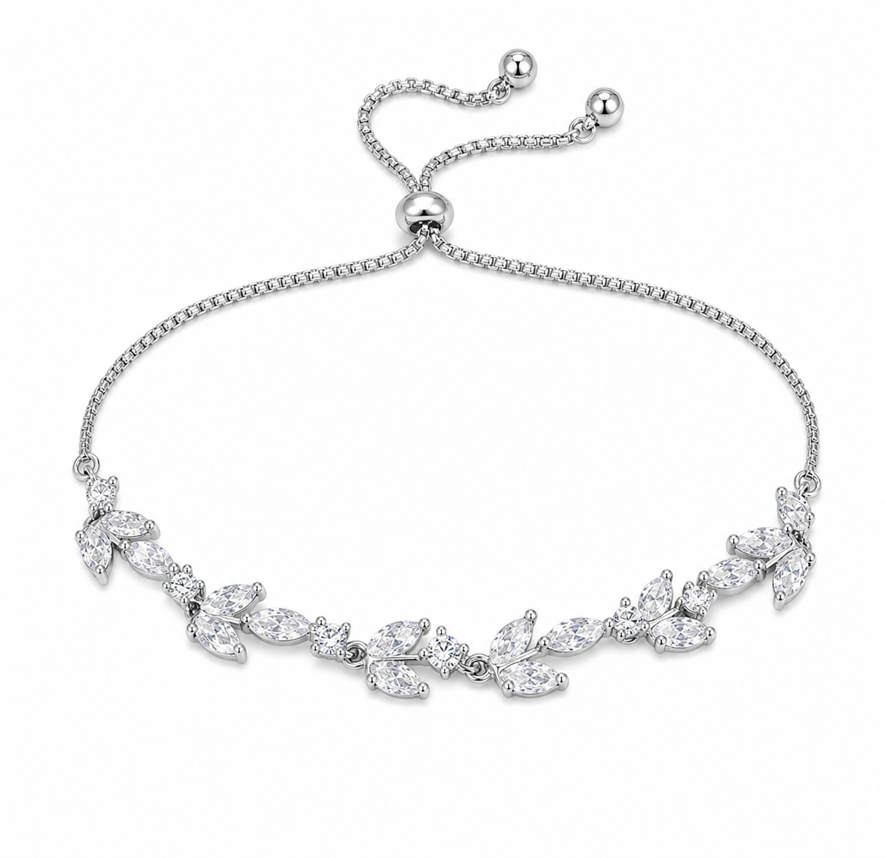 White background first image - Elven Crystal Vine Bracelet