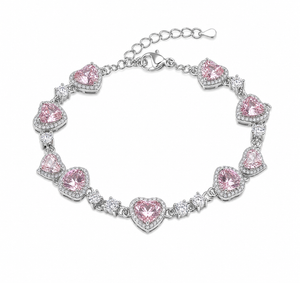 White background first image - Celestial Infinity Heart Stacking Bracelet