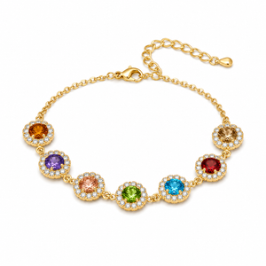 White background first image - Rainbow Aura Halo Bracelet