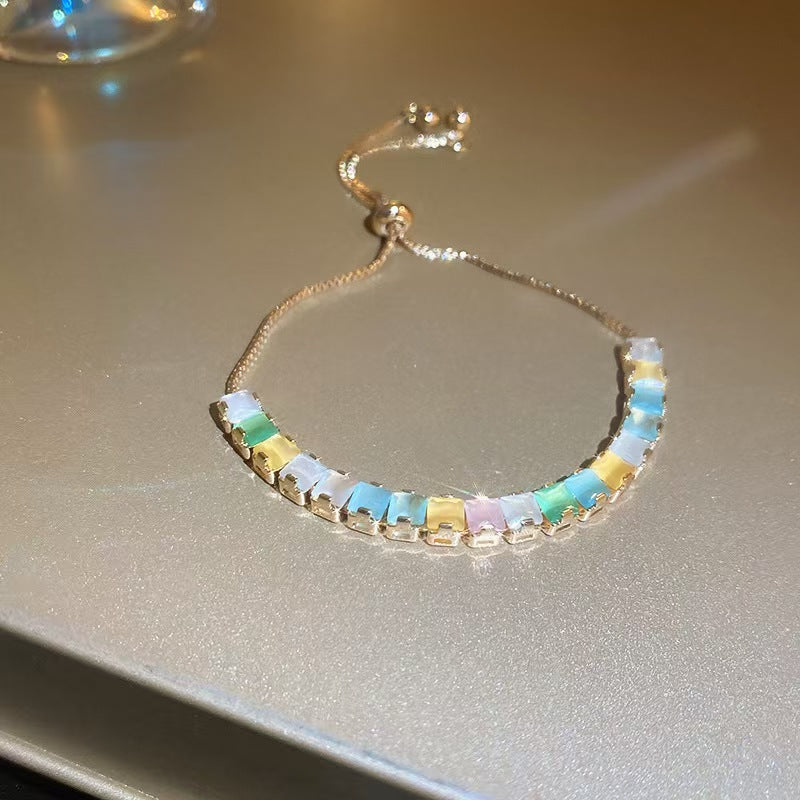 Pastel Baguette Aura Stacking Bracelet