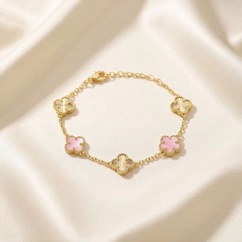 Pastel Clover Dream Charm Bracelet