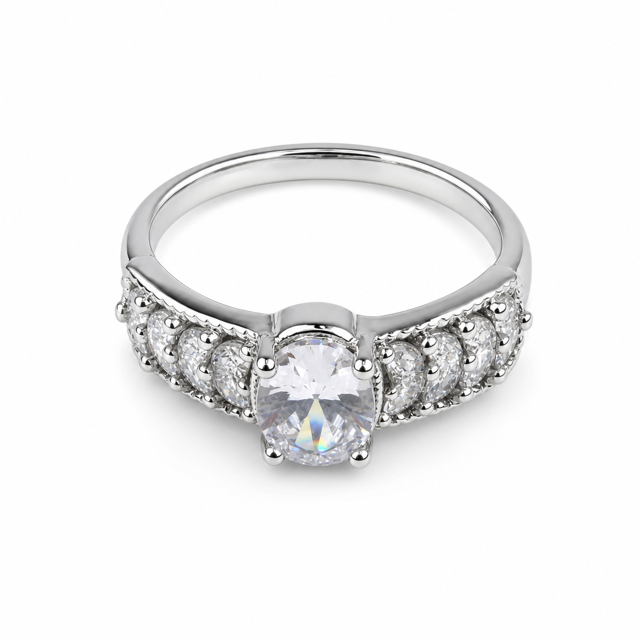 Classic Radiance Zircon Adjustable Ring white background product image